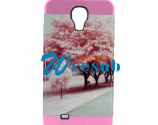 2 in 1 3D Samsung S4 Frosted Card Insert Cover-Pink