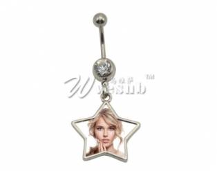 Sublimation Jewelry for Star Belly Button Ring