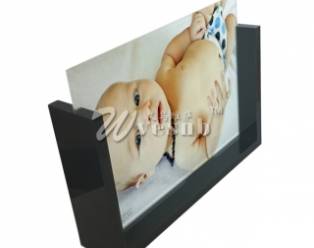 Sublimation Glass Photo Frame with Black Acrylic Slide Photo Stand