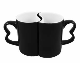 Color Changing Couple Mugs-Black