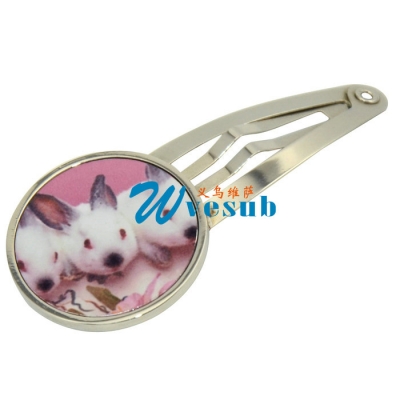 Sublimation Round Girl Hairpin