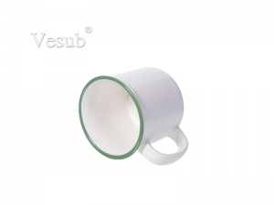 10oz/300ml Ceramic Enamel Mug-Green