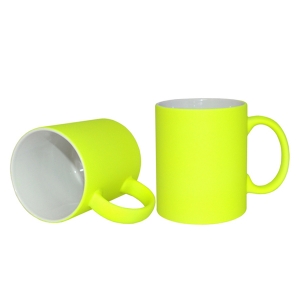 Wholesale Creative Mugs 11oz Sublimation Mug Customized Printing Mug Drink Water Cup Full Color Mug-Light Yellow