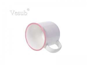 10oz/300ml Ceramic Enamel Mug (Pink)