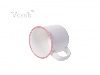 10oz/300ml Ceramic Enamel Mug (Pink)