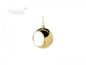 6cm Plastic Christmas Ball Ornament (Gold)