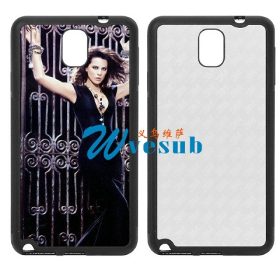 Black Rubber Sublimation Samsung Galaxy Note3  Cover
