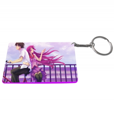 Credit Card Plastic Keychain 53*85mm(Color Edge)-Purple
