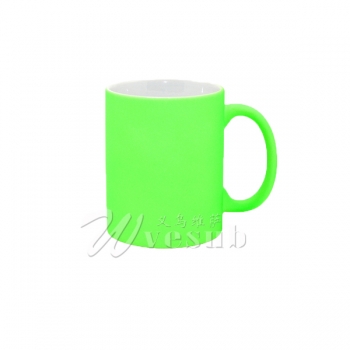 11oz Sublimation Frosted Full Color Mug- Bright Green