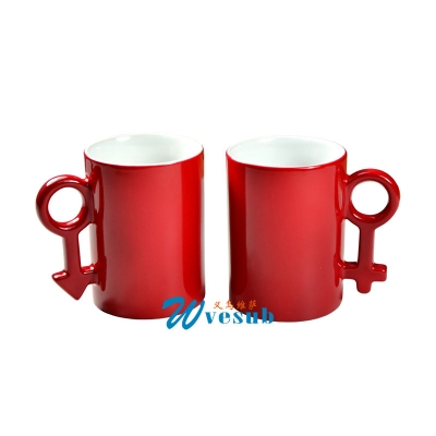 Lovers couple sublimation color changing mugs with coating for sublimation printing