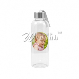 420ml Glass Bottle with Round White Patch
