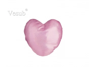 Glitter Heart Shape Pillow Cover (40*40cm,Pink)