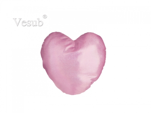 Glitter Heart Shape Pillow Cover (40*40cm,Pink)