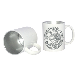 12oz Two-Tone Color Sublimation Mug-Silver
