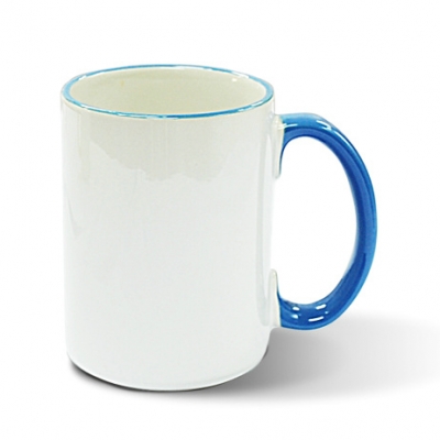 15oz Rim Handle Mug-Light Blue