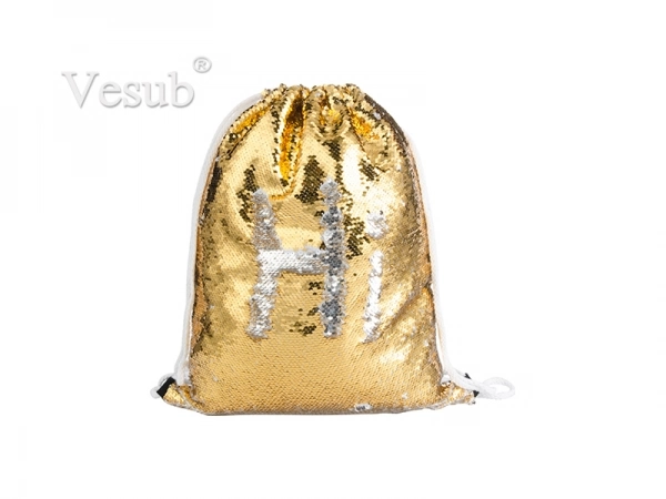 Sequin Drawstring Backpack( Gold/Silver)