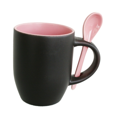 11oz Color Chaning Spoon Mug-Pink