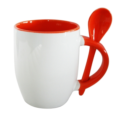 11oz Spoon Mug-Red
