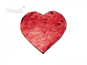 Flip Sequins Adhesive (Heart, Red W/ White)