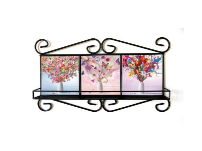 Wrought Iron Frame with Shelf for 4.25” Tiles