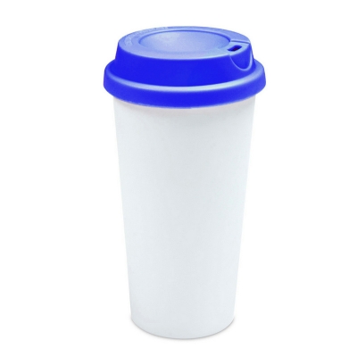 450ml Double Wall Sublimation Tumble（Flat Cover)-Dark Blue