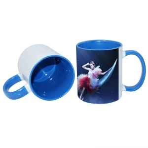 11oz Inner Rim Color Mug-Middle Blue