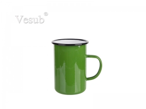 15oz/450ml Enamel Mug (Green) MOQ:2000pcs