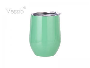 12oz Stainless Steel Stemless Wine Cup (Light Green)