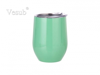 12oz Stainless Steel Stemless Wine Cup (Light Green)