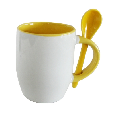 11oz Spoon Mug-Yellow