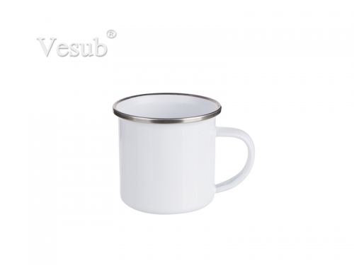 6oz/180ml White Enamel Mug (White)