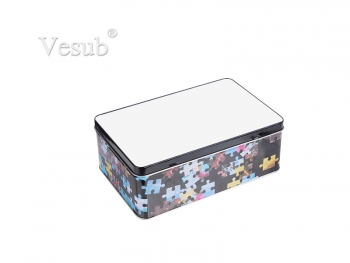 Metal Tin (19.8*12.8*7.2cm, with Puzzle Pattern)