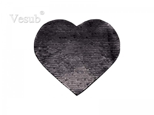 Flip Sequins Adhesive (Heart, Black W/ White)