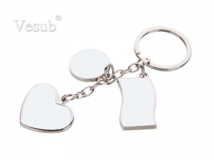Sublimation Keychain with Pendant (Flag,Round,Heart)