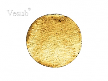 Flip Sequins Adhesive (Round, Gold W/ White)