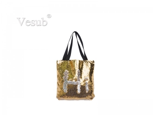 Sequin Double Layer Tote Bag (Gold/Silver, 35*38cm)