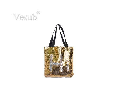 Sequin Double Layer Tote Bag (Gold/Silver, 35*38cm)
