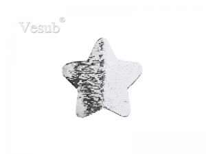 Flip Sequins Adhesive Black Base (Star, Silver W/ White) (18*18cm)