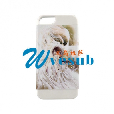 2 in 1 3D iPhone5  Frosted Card Insert Cover-White