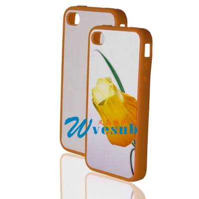 Blank Sublimation Cell Phone Cover for iPhone 4/4s-Orange