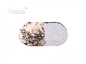 Flip Sequins Adhesive (Oval, Champagne w/ White)
