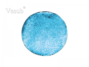 Flip Sequins Adhesive (Round, Light Blue W/ White)